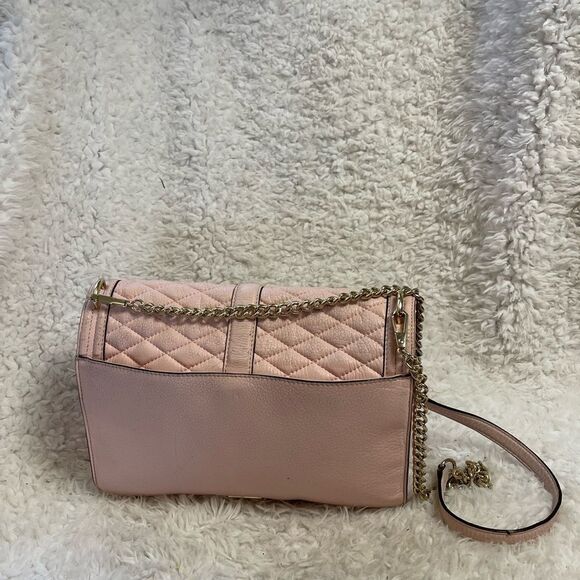 Rebecca Minkoff  Love leather Convertible Bag, Quilted Pink detachable strap . - Picture 3 of 16